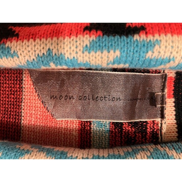 MOON  COLLECTION Cardigan Aztec Tribal Native Womens Sz M - Picture 4 of 9